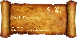 Veil Mariann névjegykártya